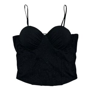 Bluebell Glittery Black Bustier Top